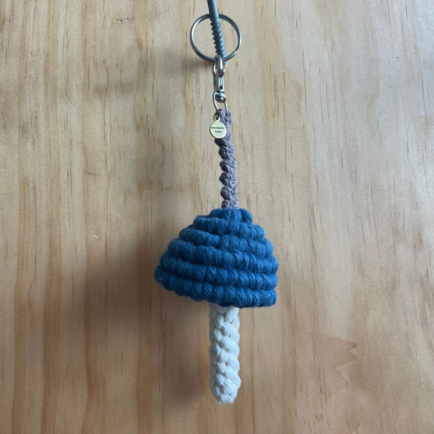 Macrame Mushroom Keychain