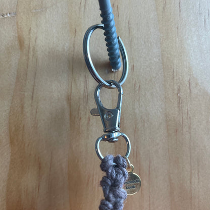 Macrame Mushroom Keychain