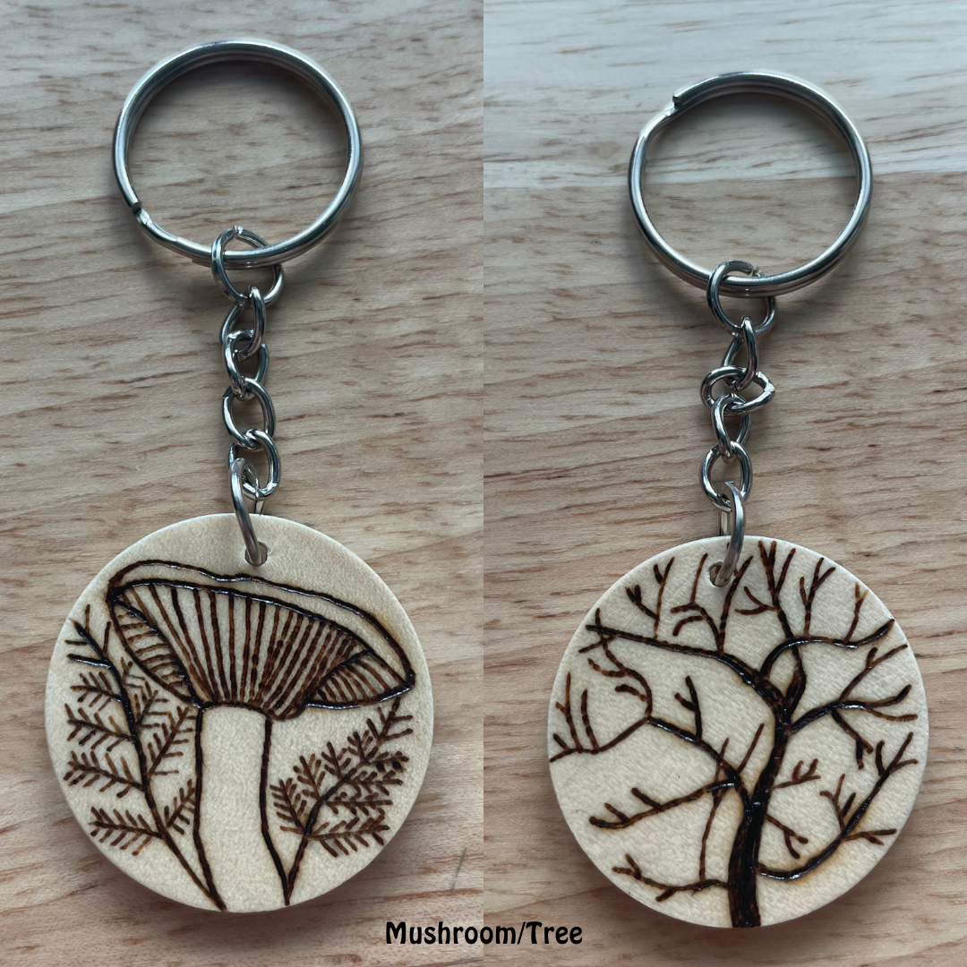 Wood Burned Keychains