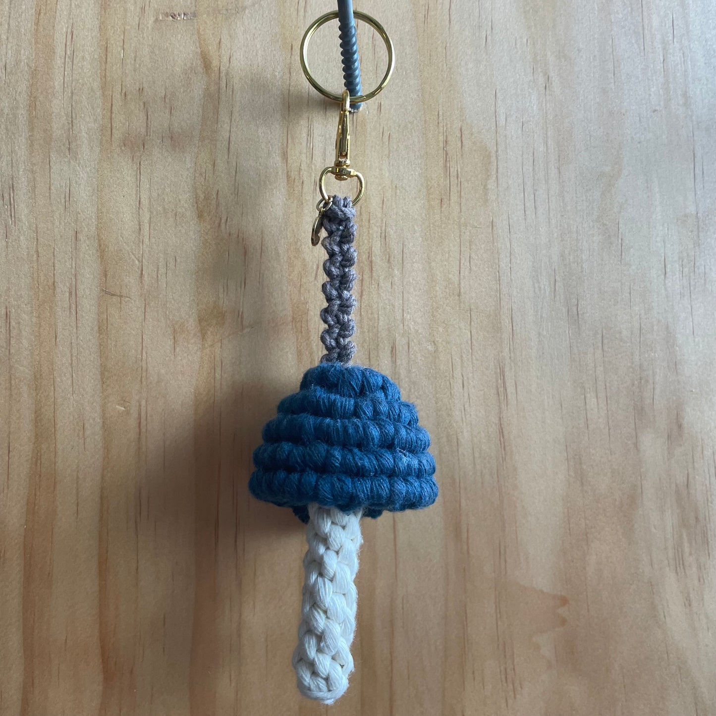 Macrame Mushroom Keychain