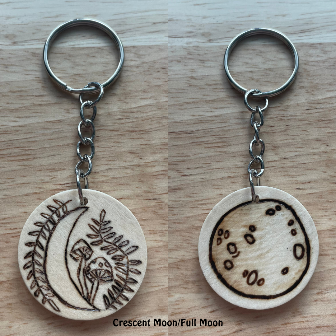 Wood Burned Keychains