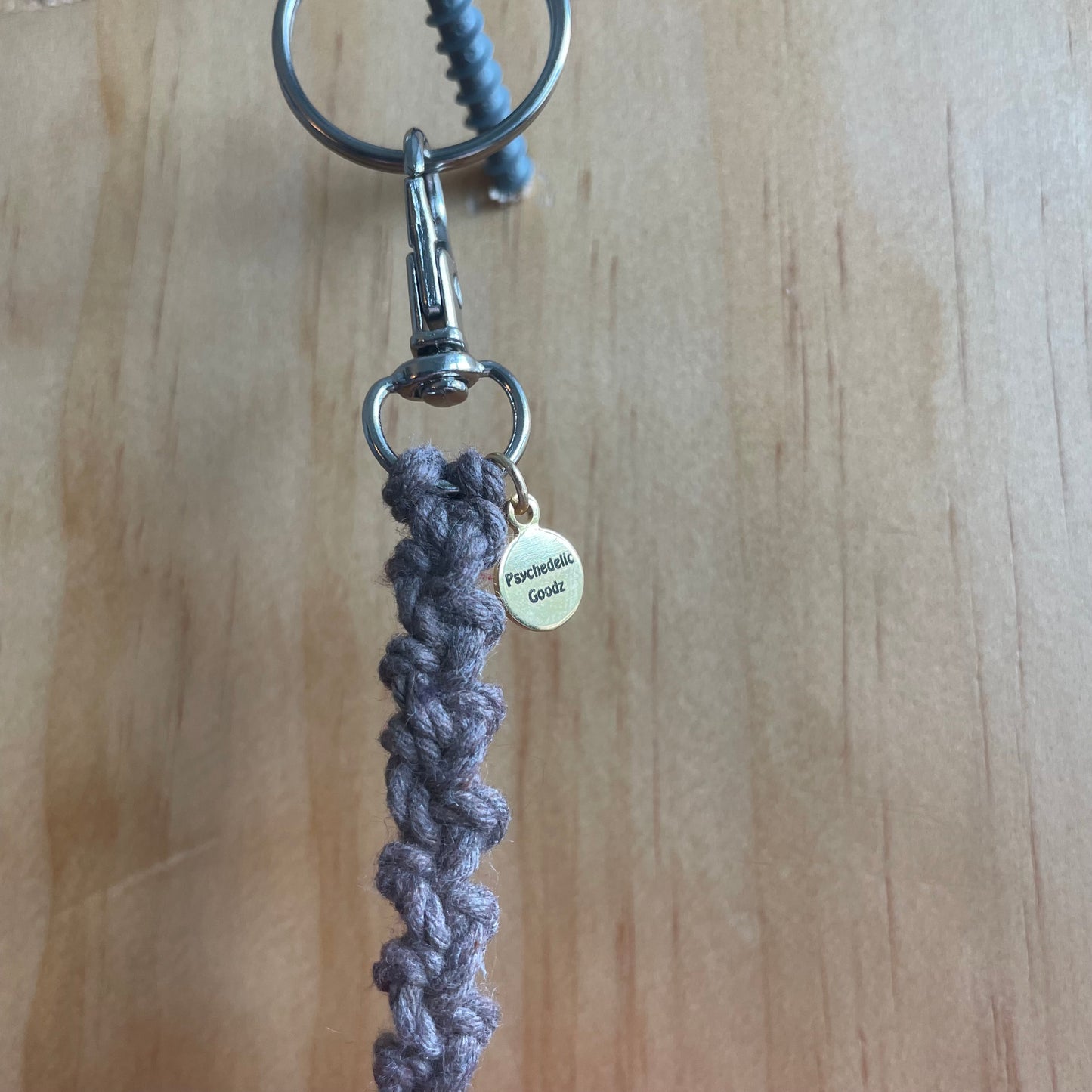 Macrame Mushroom Keychain