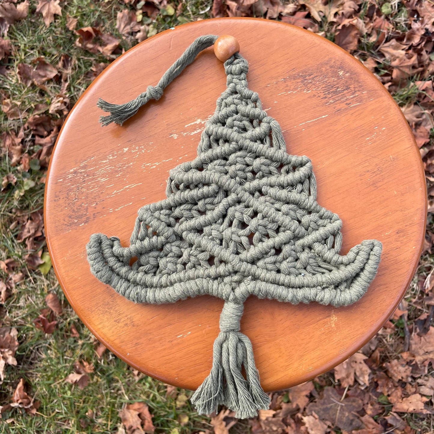 Macrame Christmas Tree Wall Hanging or Large Ornament