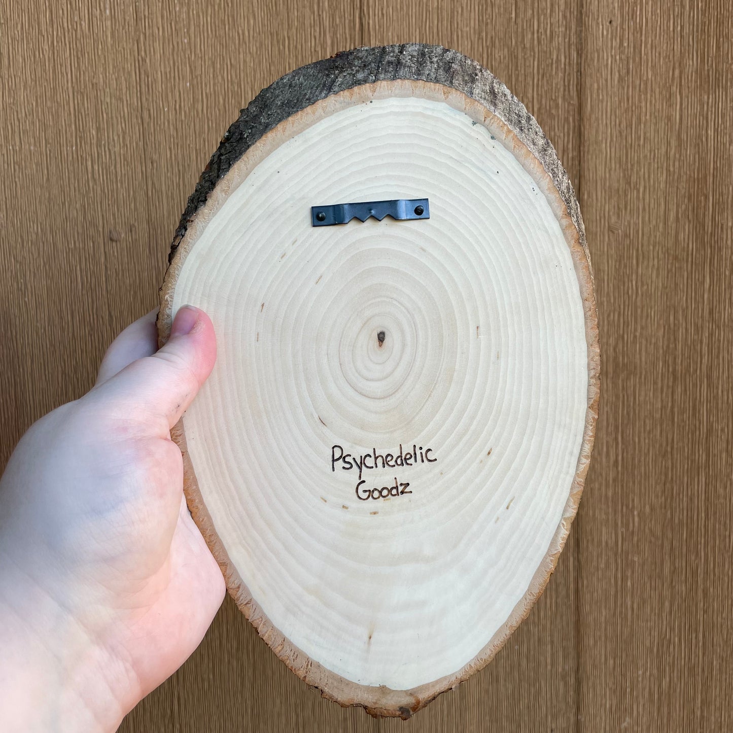 Wood Burned Mushroom Wall Hanging