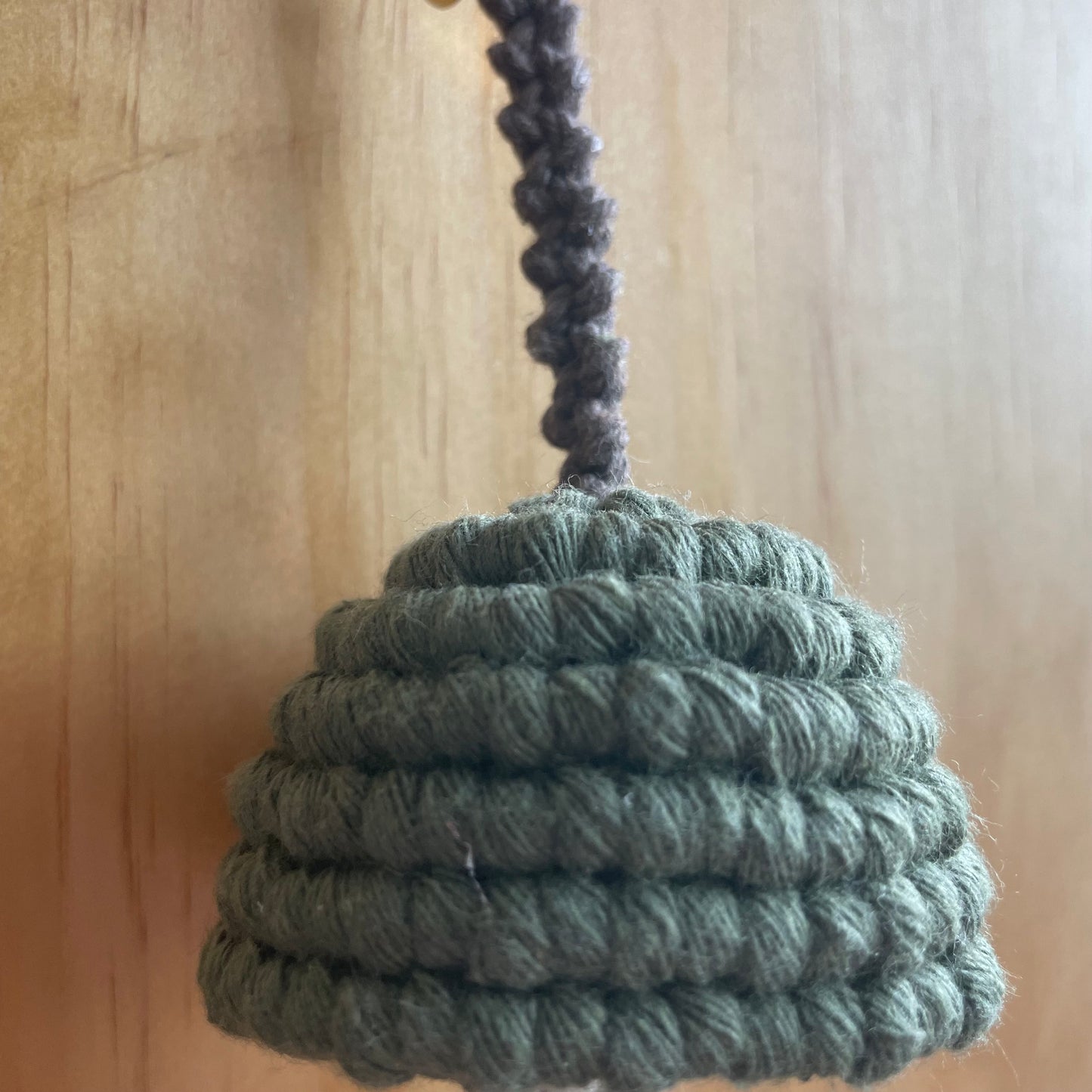 Macrame Mushroom Keychain