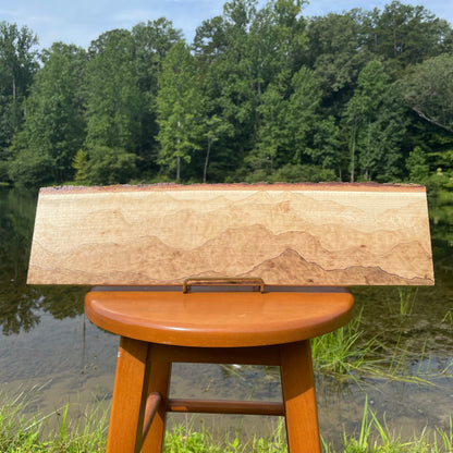 Wood Burned Blue Ridge Mountains