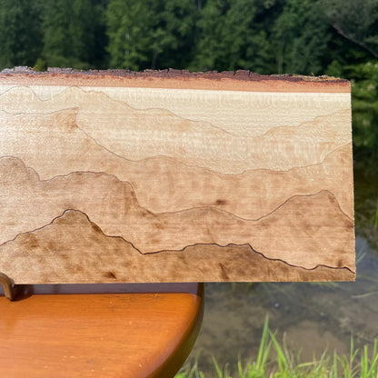 Wood Burned Blue Ridge Mountains