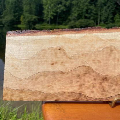 Wood Burned Blue Ridge Mountains