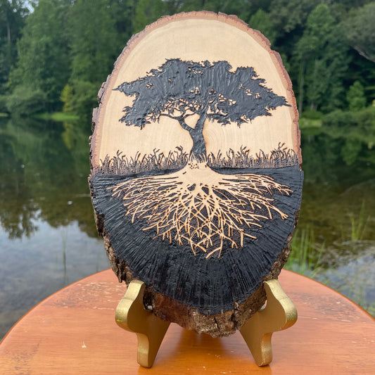 Wood Burned Tree of Life