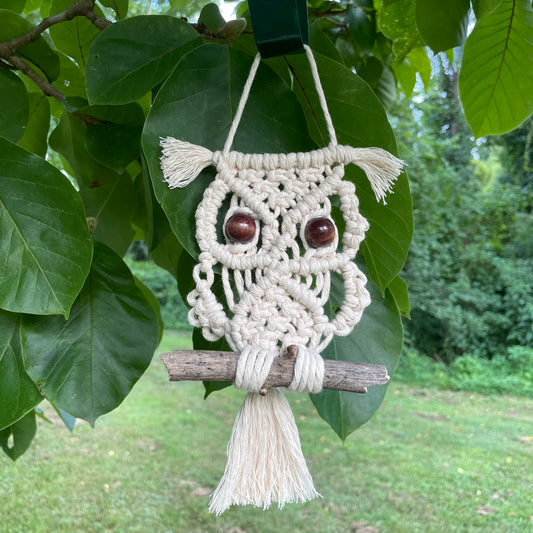 Macrame Owl Wall Hanger Small