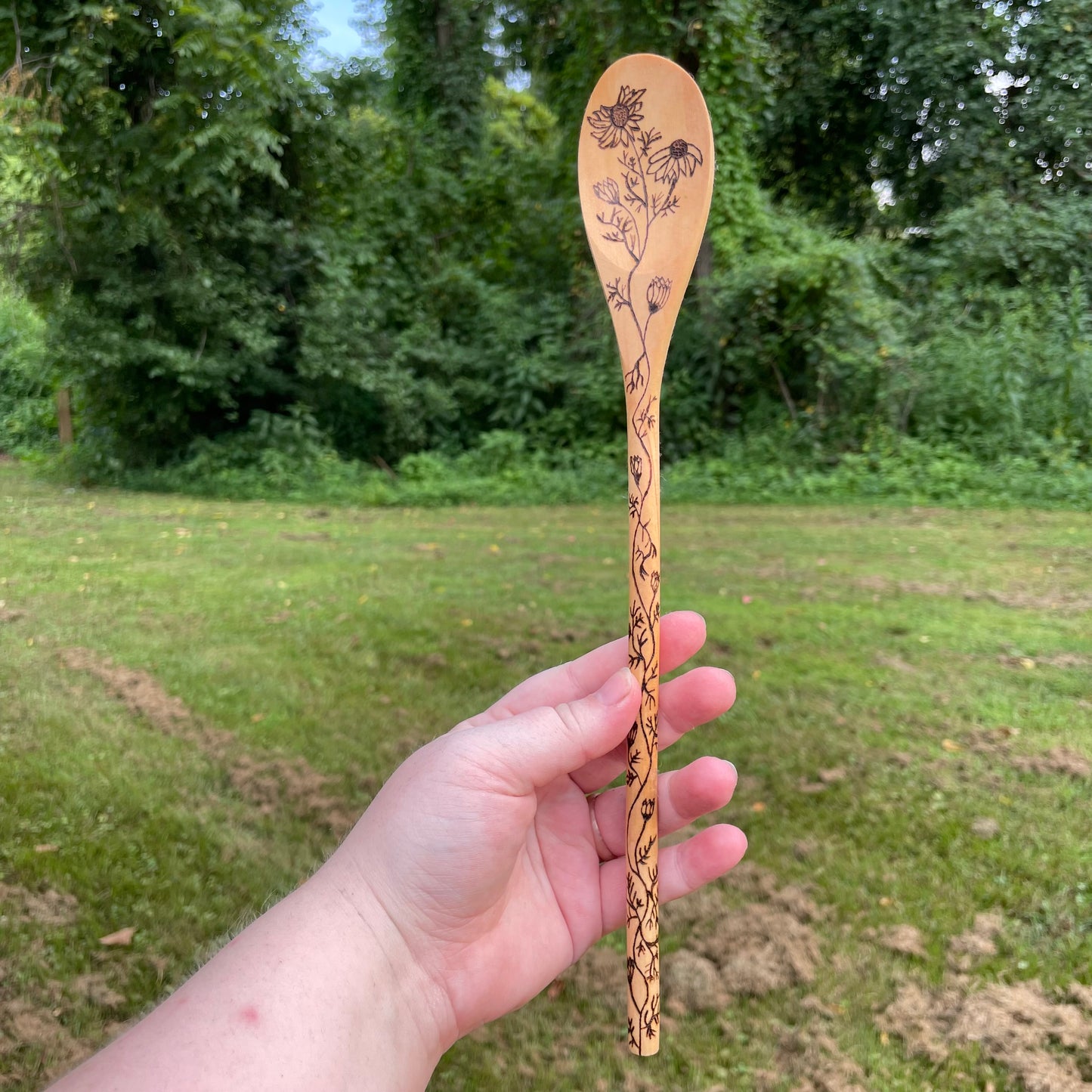 Wood Burned Wooden Spoons