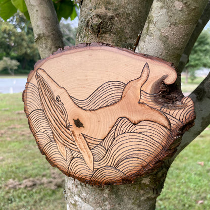 Wood Burned Whale