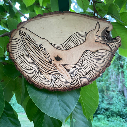 Wood Burned Whale