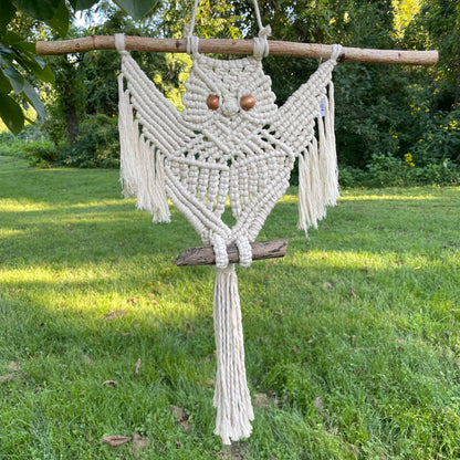 Macrame Owl with Wings