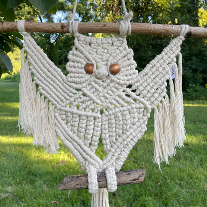 Macrame Owl with Wings