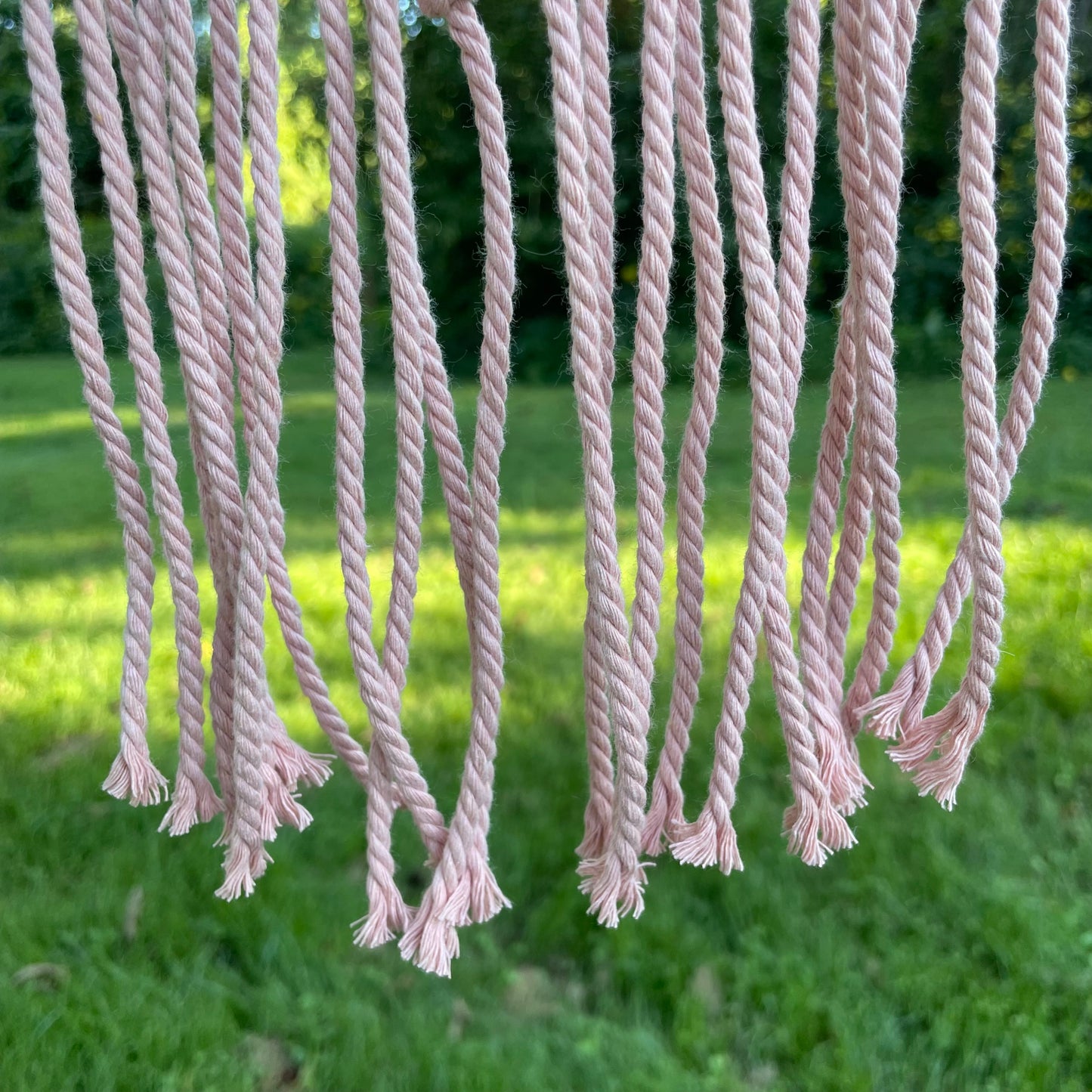 Macrame Pink Butterfly Wall Hanging with Crystal Beads