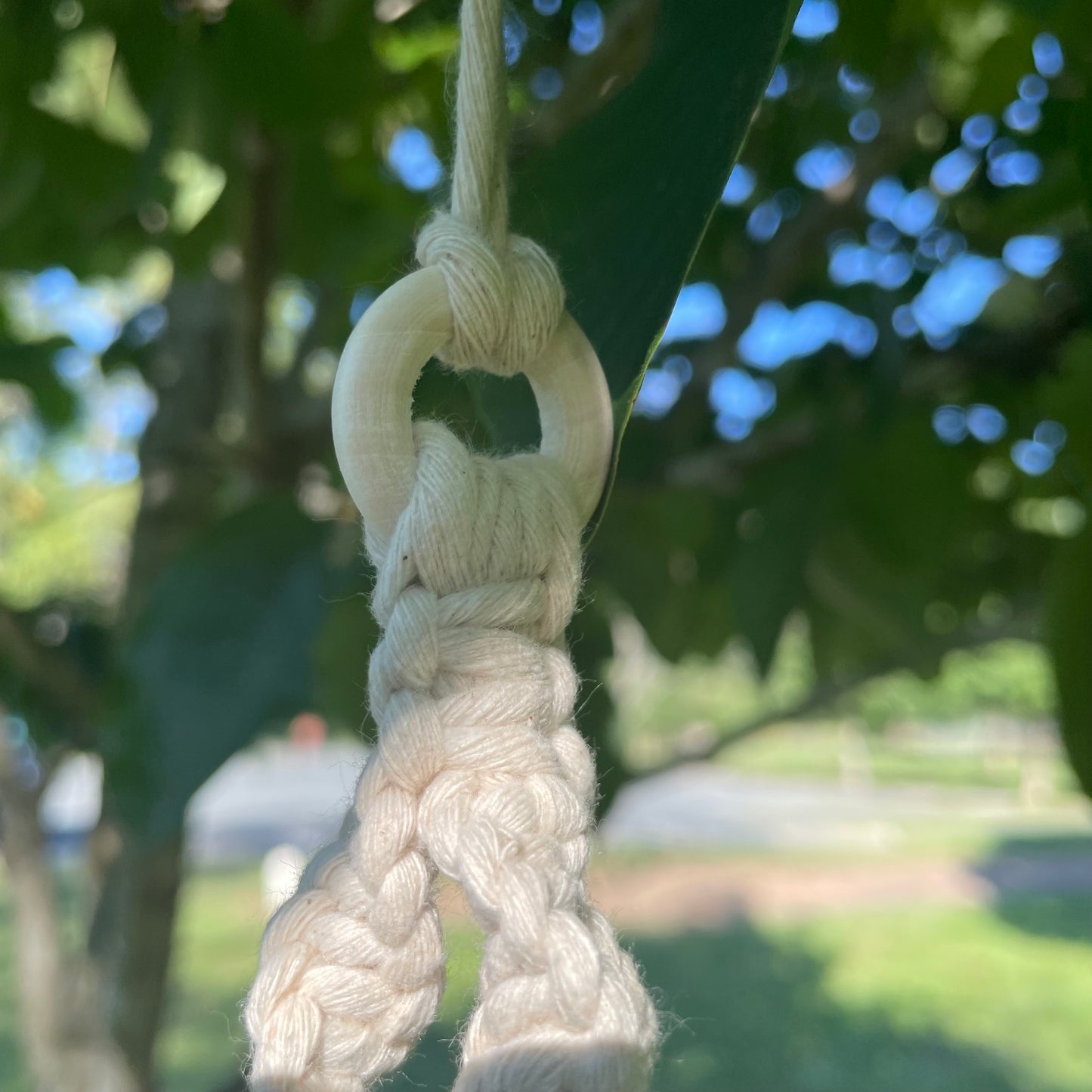 Macrame Mini Plant Hanger with Faux Succulent