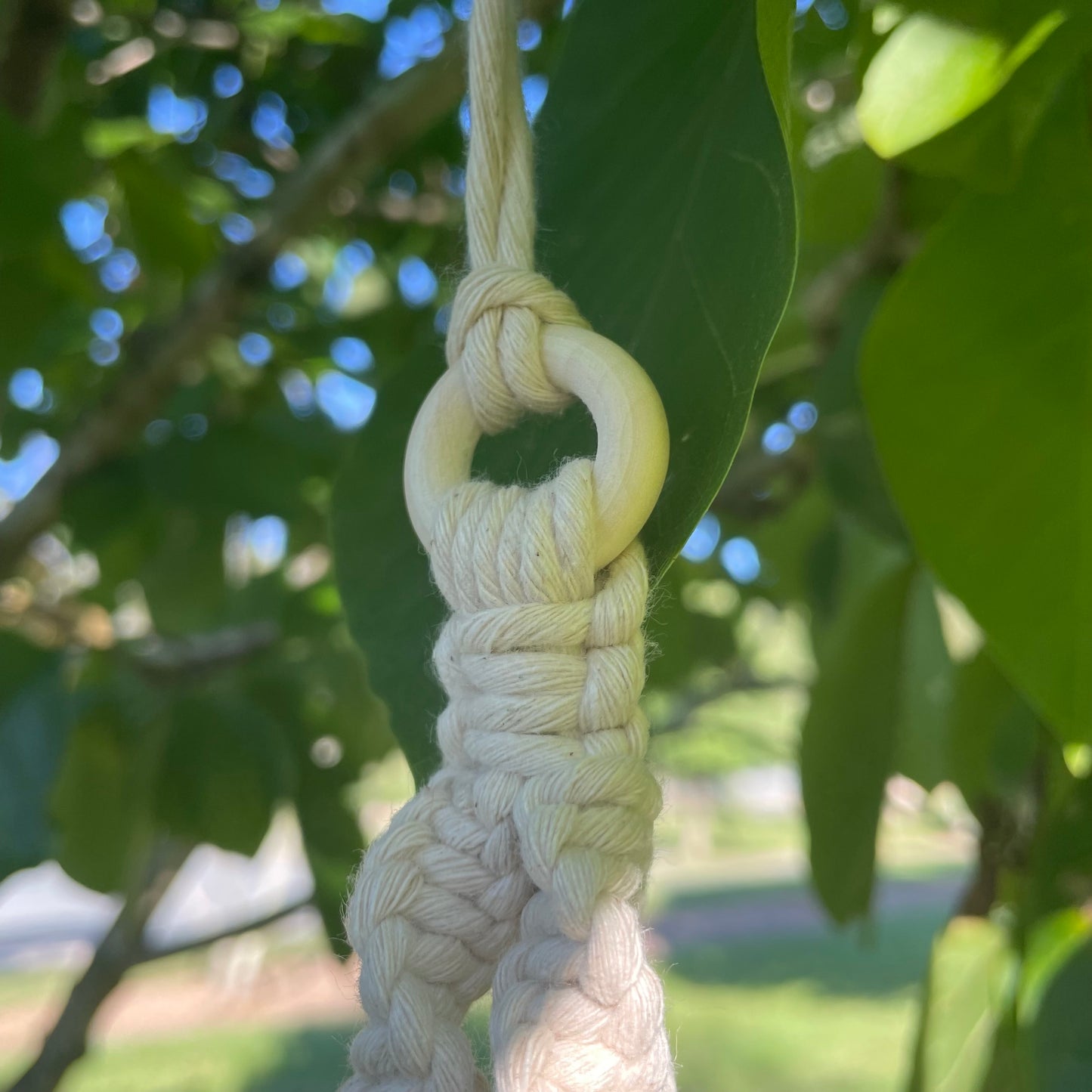 Macrame Mini Plant Hanger with Faux Succulent