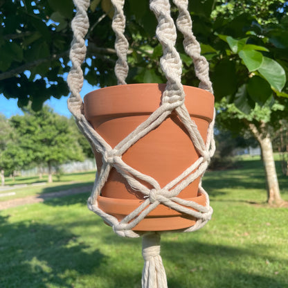 Macrame Plant Hanger - 5.5 inch pot