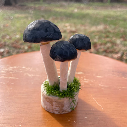 Hand Carved Mushroom Sculpture