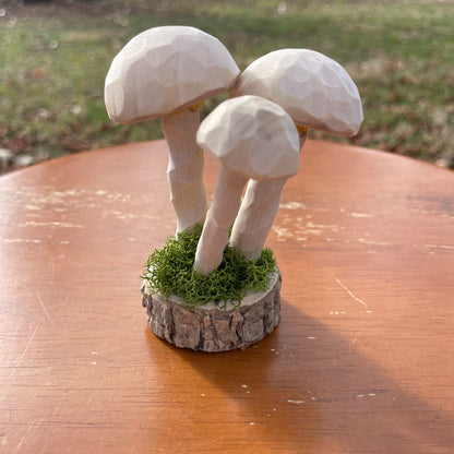 Hand Carved Mushroom Sculpture