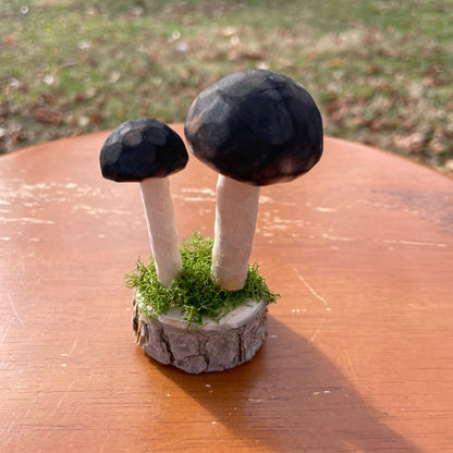 Hand Carved Mushroom Sculpture