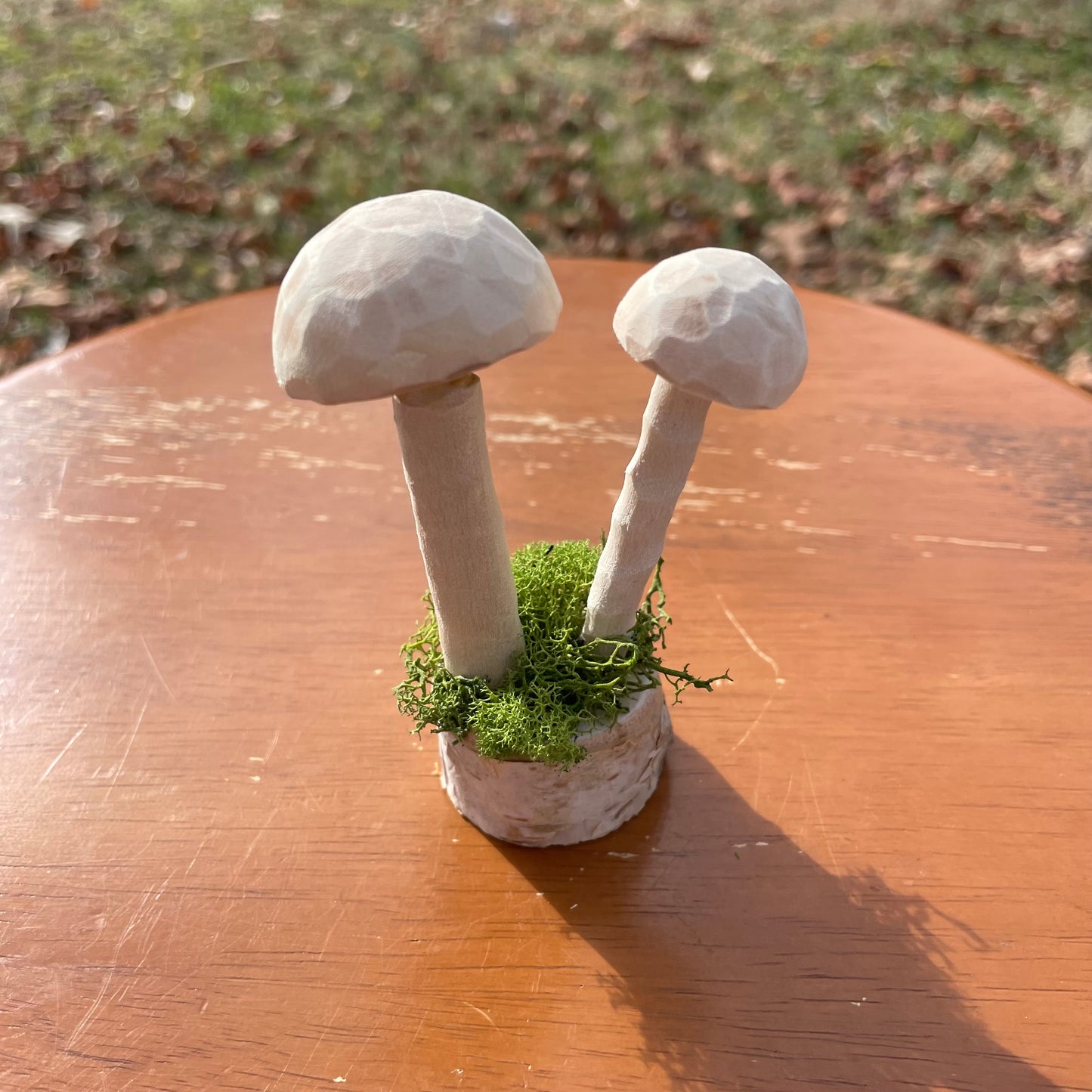 Hand Carved Mushroom Sculpture