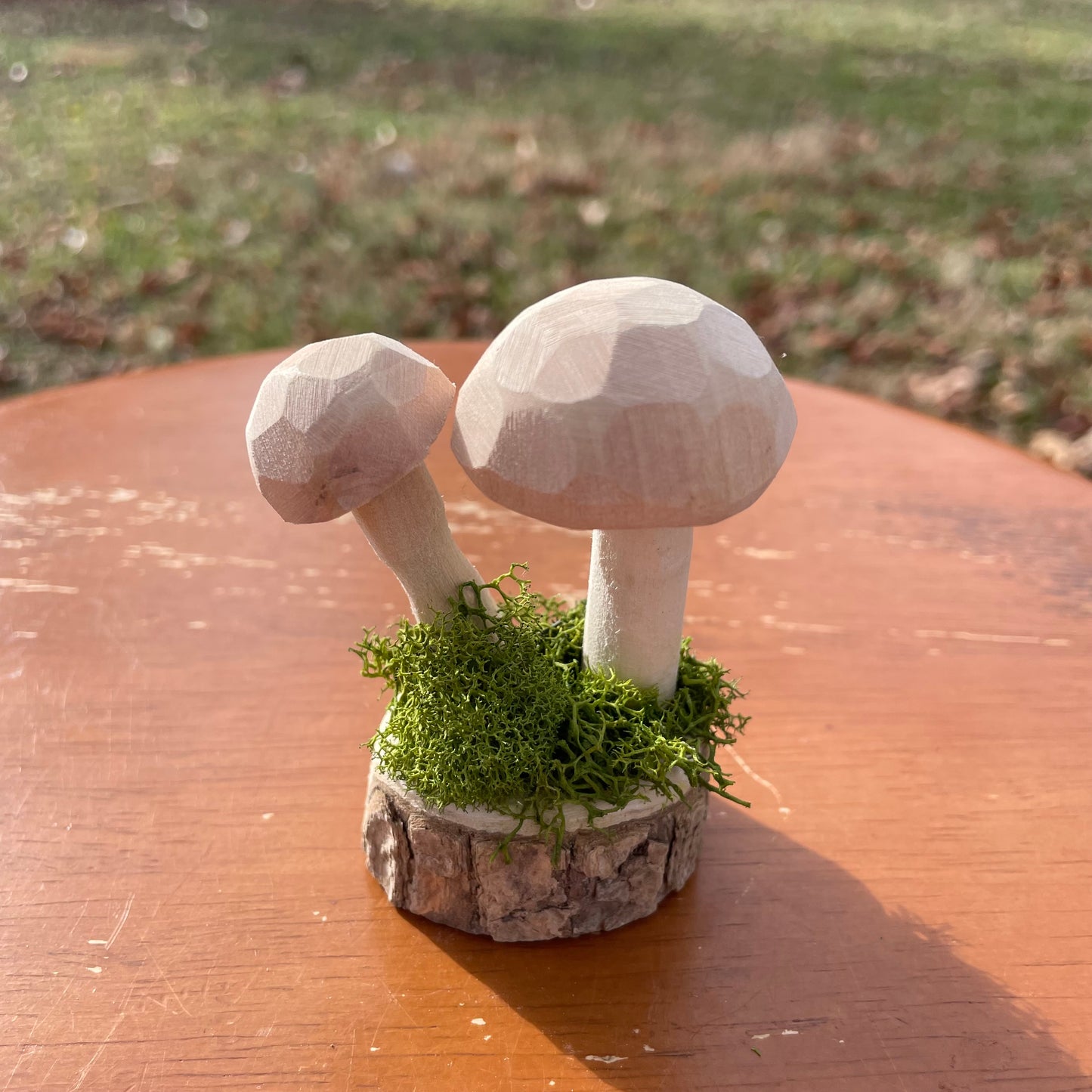 Hand Carved Mushroom Sculpture