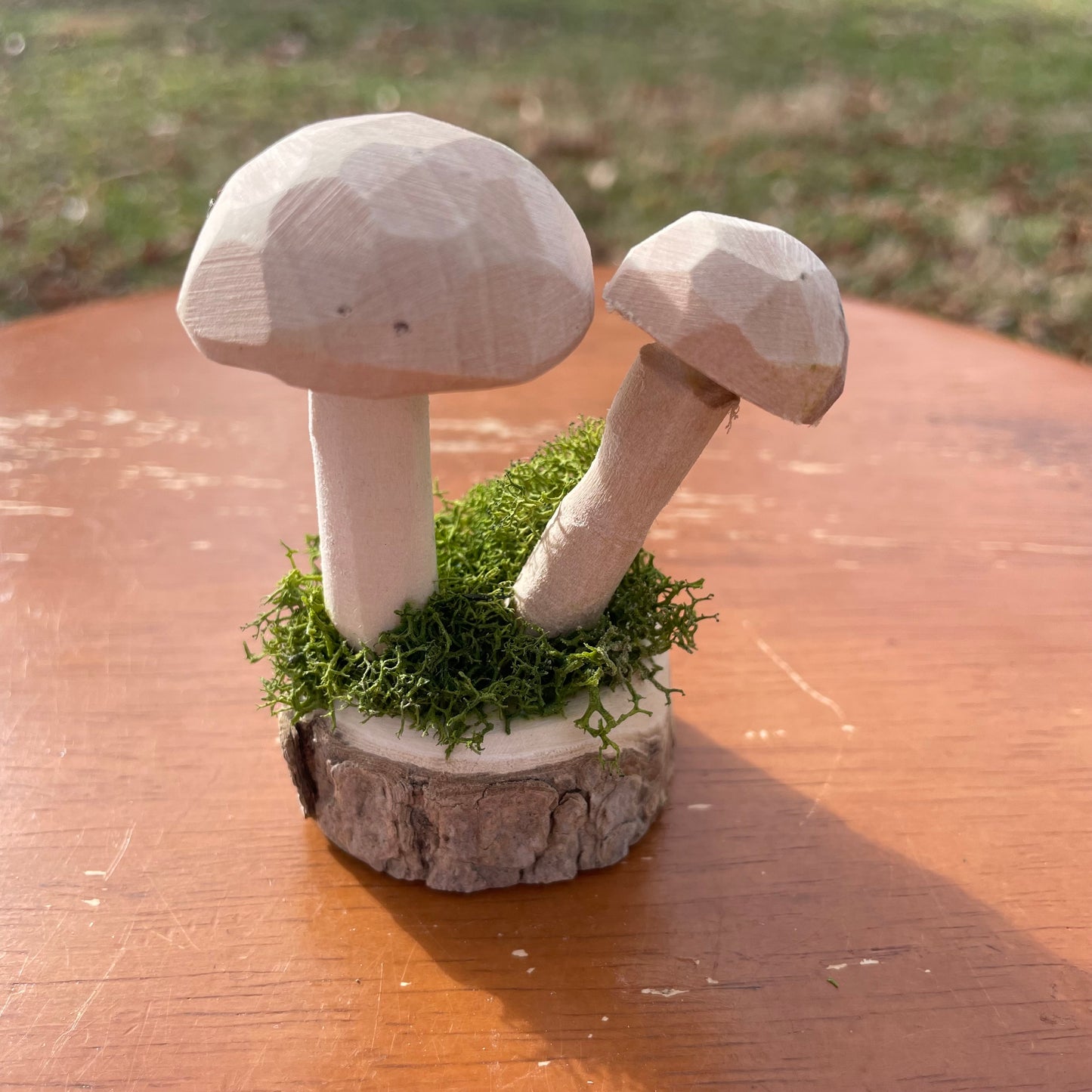 Hand Carved Mushroom Sculpture