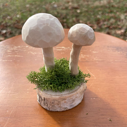 Hand Carved Mushroom Sculpture