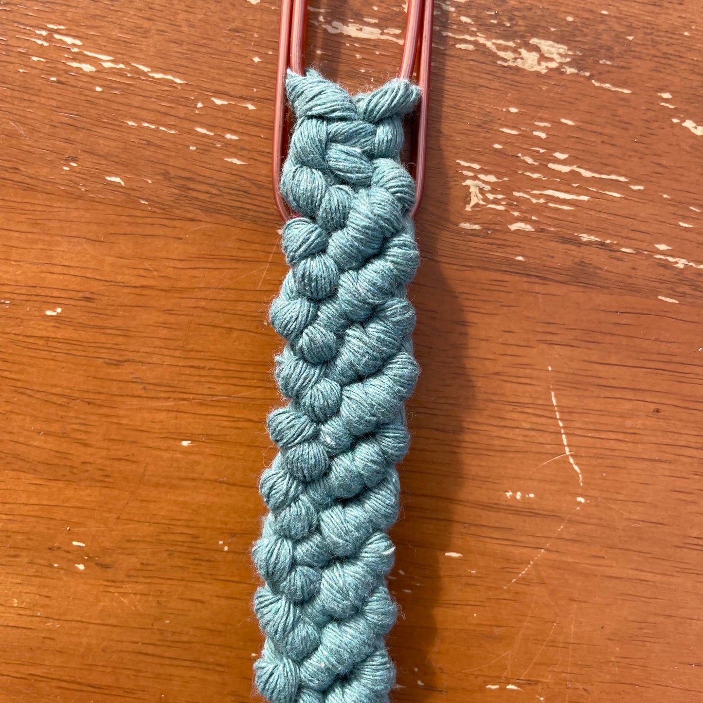 Oversized Paperclip Macrame Bookmark