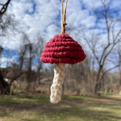 Macrame Mushroom Wall Hanging/Car Hanger/Christmas Ornament