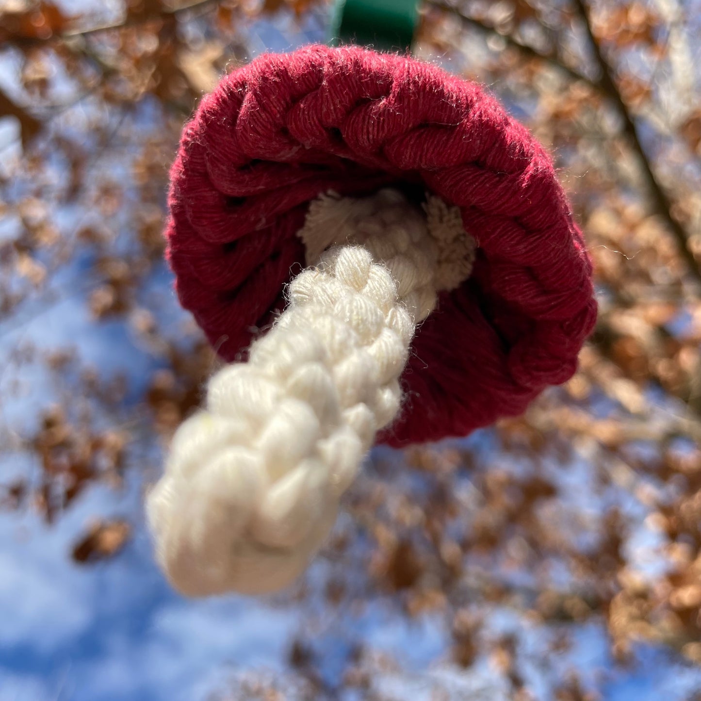 Macrame Mushroom Wall Hanging/Car Hanger/Christmas Ornament