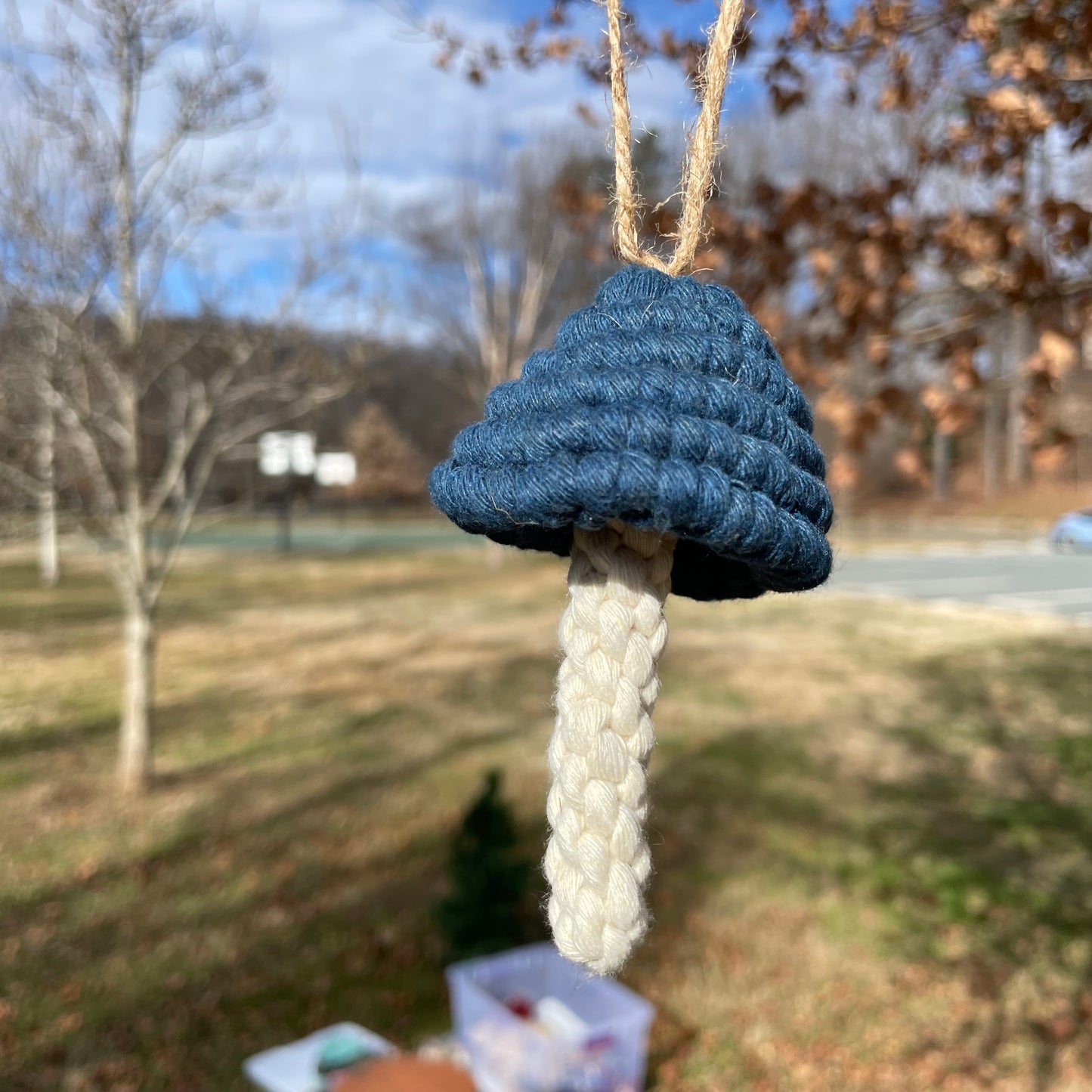 Macrame Mushroom Wall Hanging/Car Hanger/Christmas Ornament