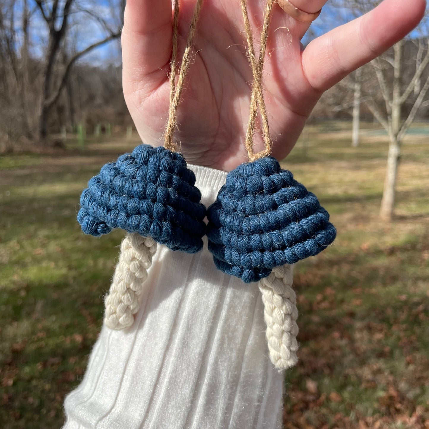 Macrame Mushroom Wall Hanging/Car Hanger/Christmas Ornament