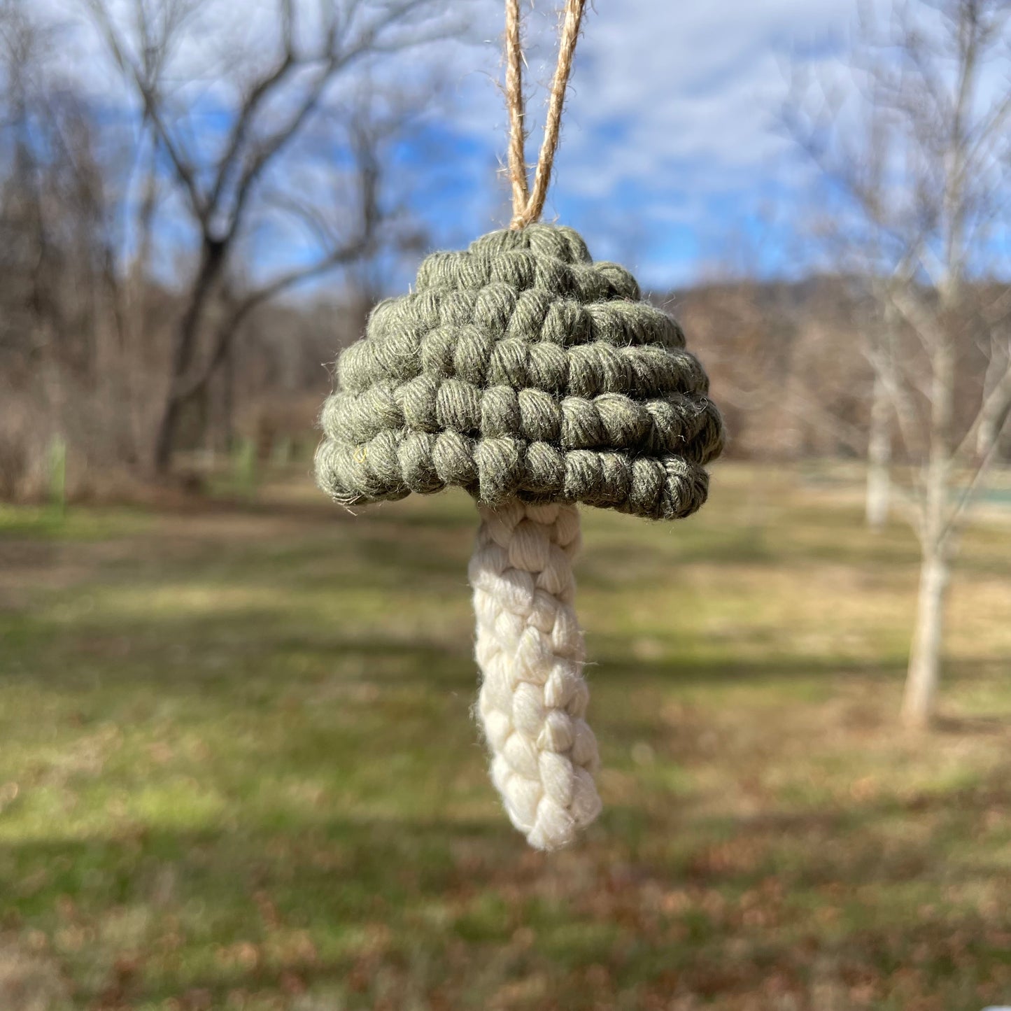 Macrame Mushroom Wall Hanging/Car Hanger/Christmas Ornament