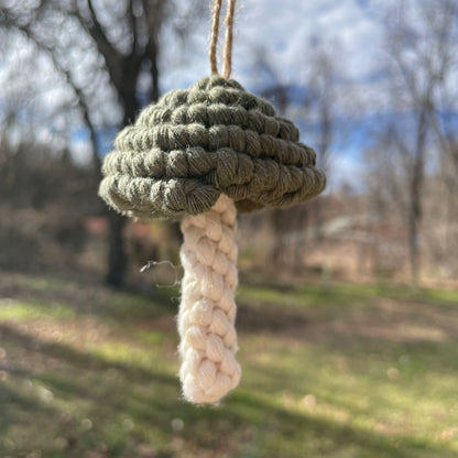 Macrame Mushroom Wall Hanging/Car Hanger/Christmas Ornament