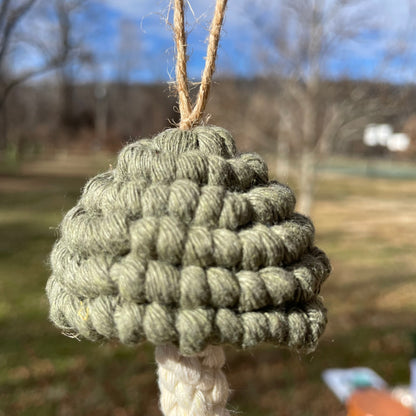 Macrame Mushroom Wall Hanging/Car Hanger/Christmas Ornament