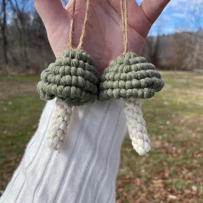 Macrame Mushroom Wall Hanging/Car Hanger/Christmas Ornament