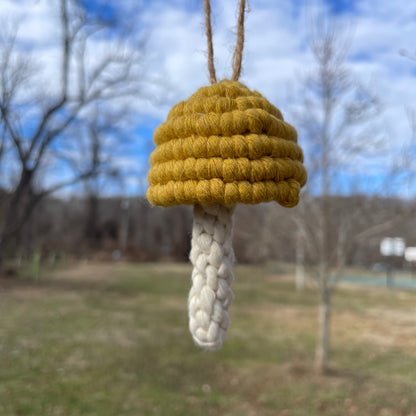 Macrame Mushroom Wall Hanging/Car Hanger/Christmas Ornament