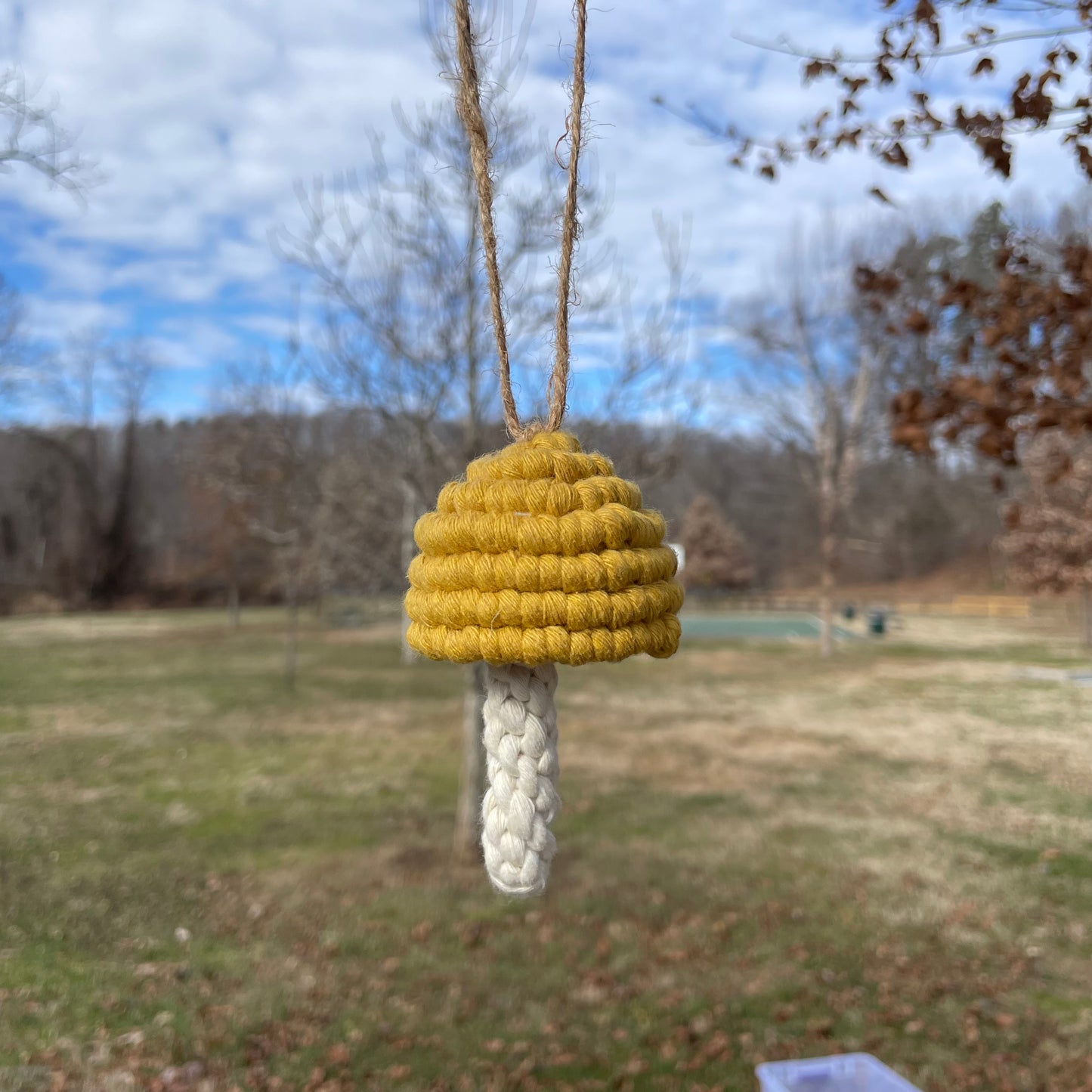 Macrame Mushroom Wall Hanging/Car Hanger/Christmas Ornament