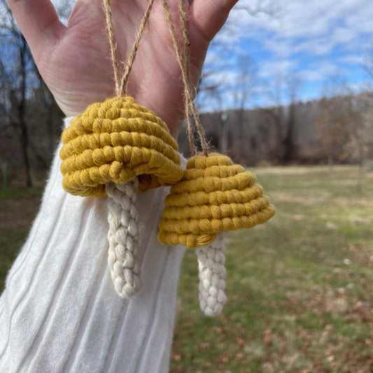 Macrame Mushroom Wall Hanging/Car Hanger/Christmas Ornament