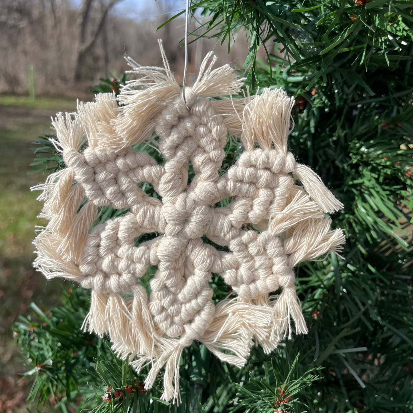 Macrame Snowflake Ornament