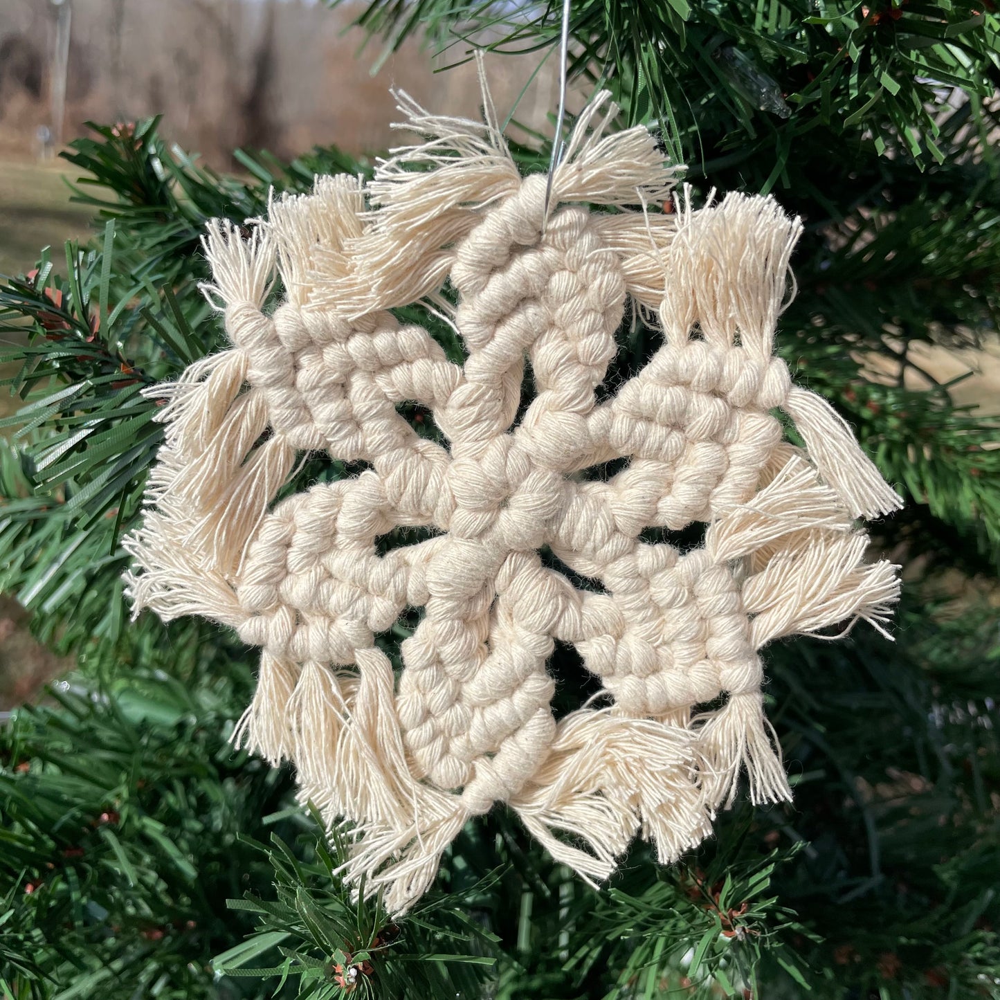 Macrame Snowflake Ornament