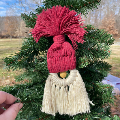 Macrame Gnome Ornament