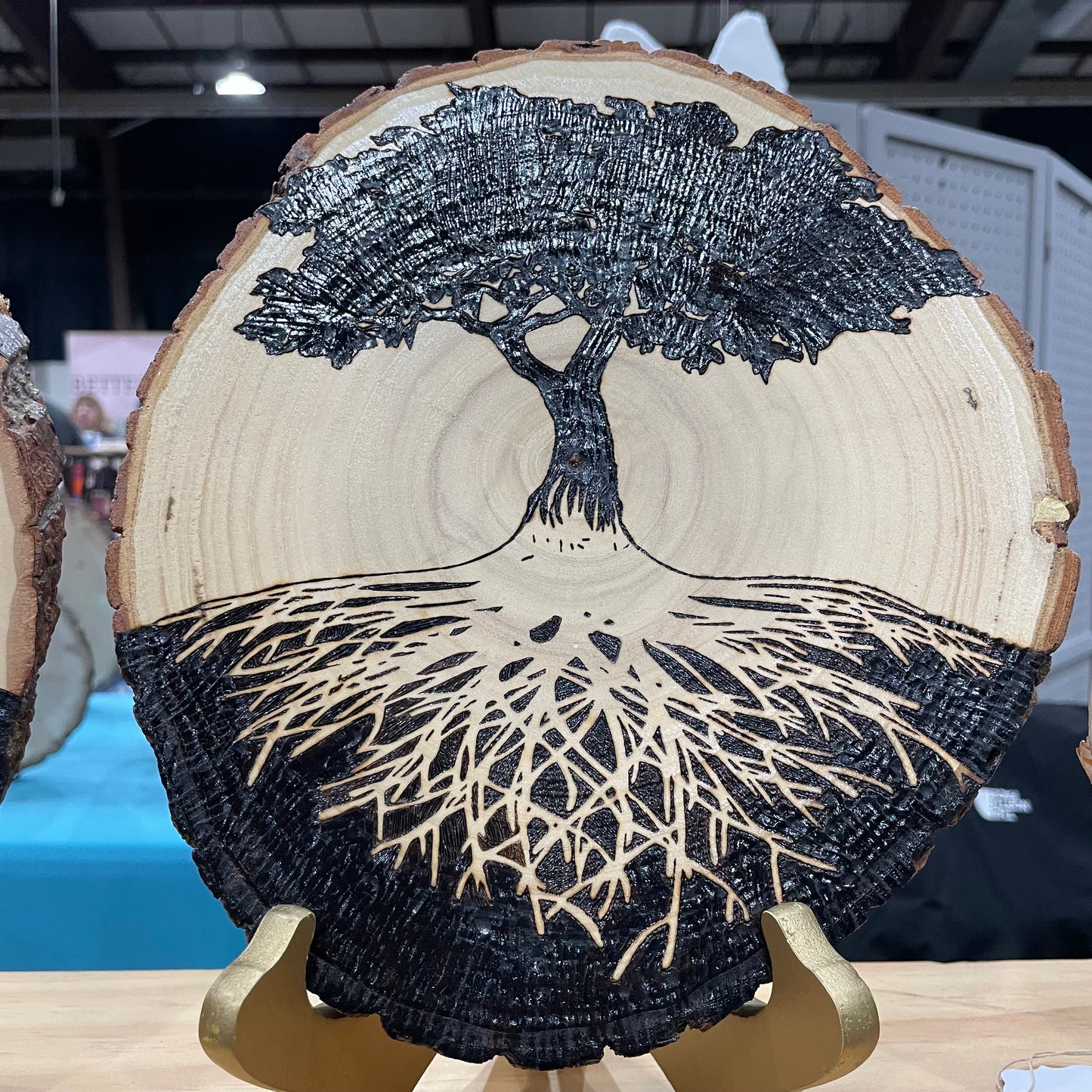 Large Wood Burned Tree of Life