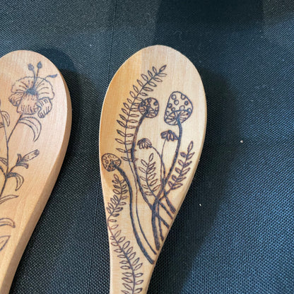 Wood Burned Wooden Spoons