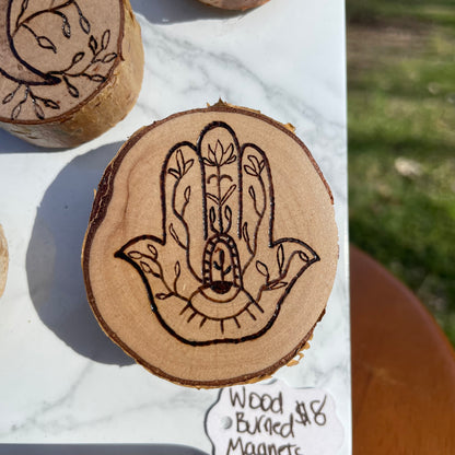 Wood Burned Magnets