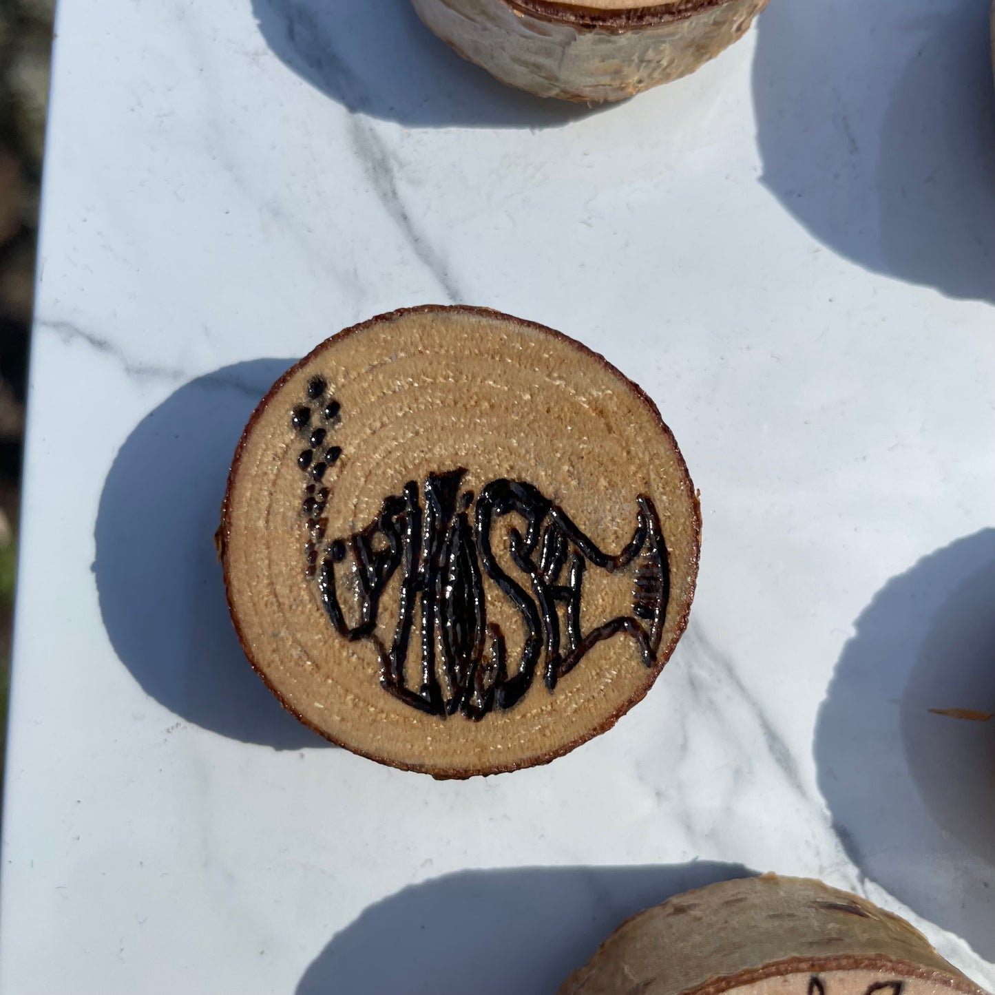 Wood Burned Magnets