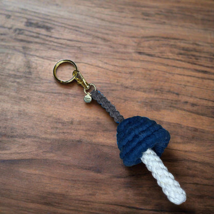 Macrame Mushroom Keychain